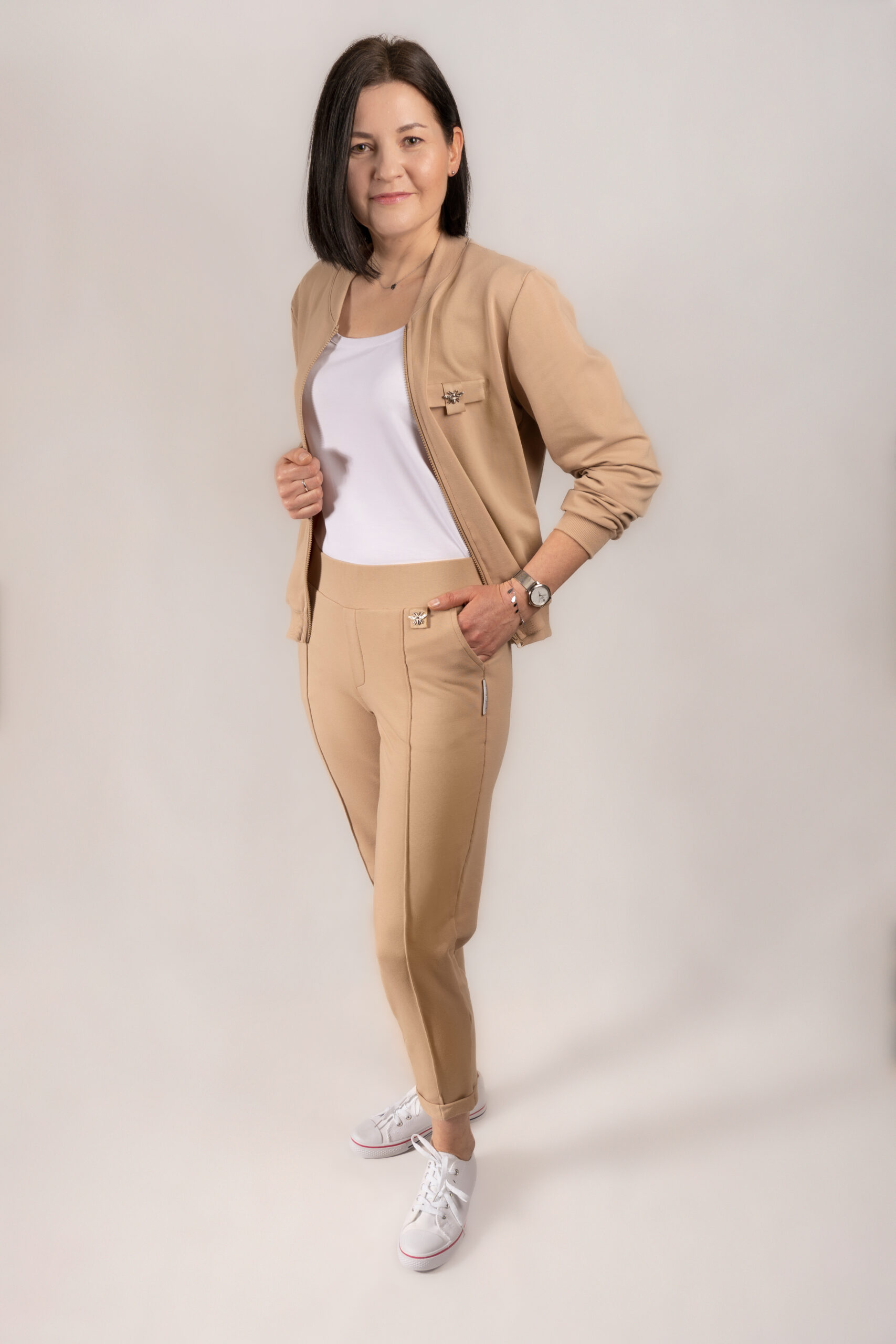 LENA - bomberka dresowa kolor Beż