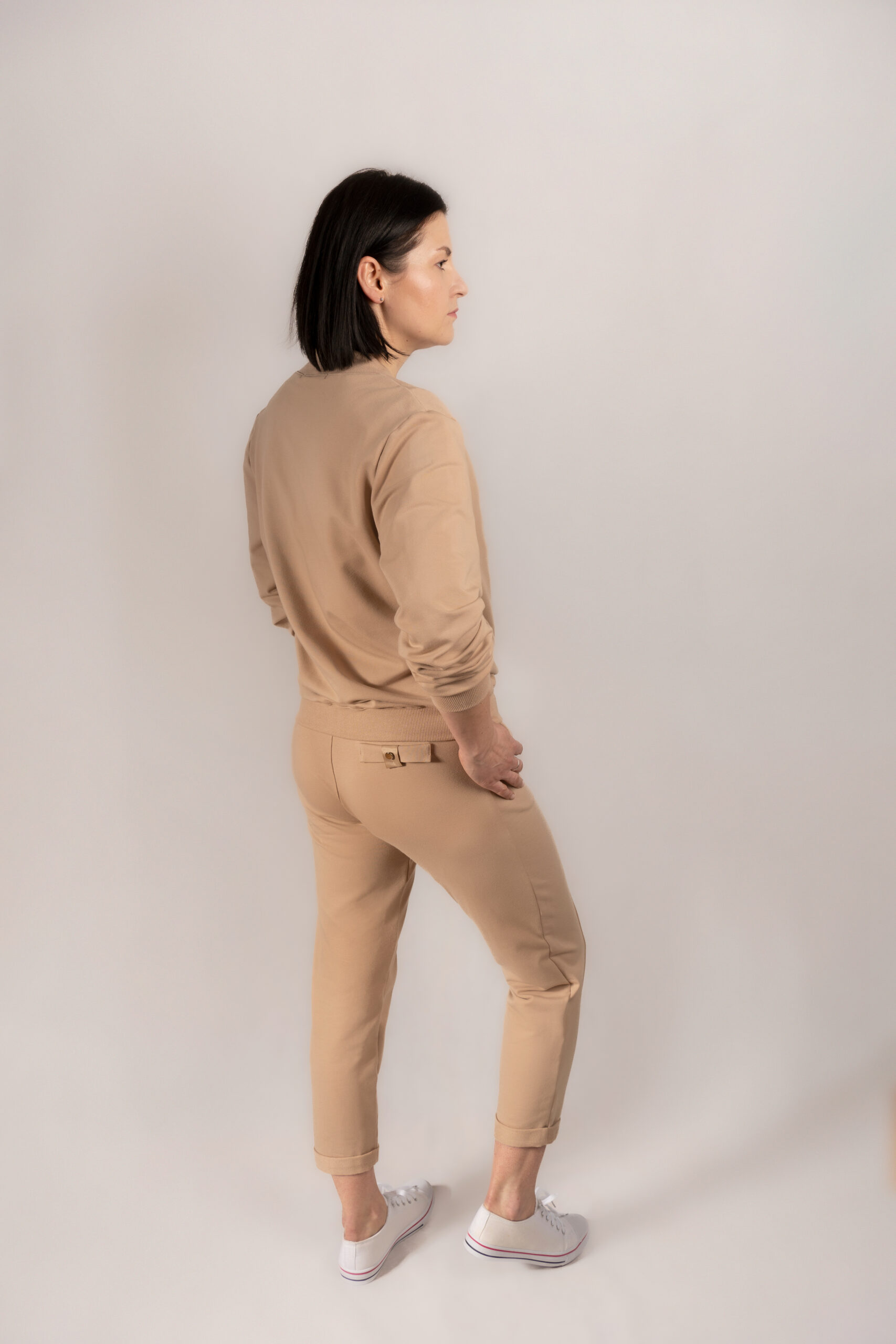 LENA - bomberka dresowa kolor Beż - obrazek 3