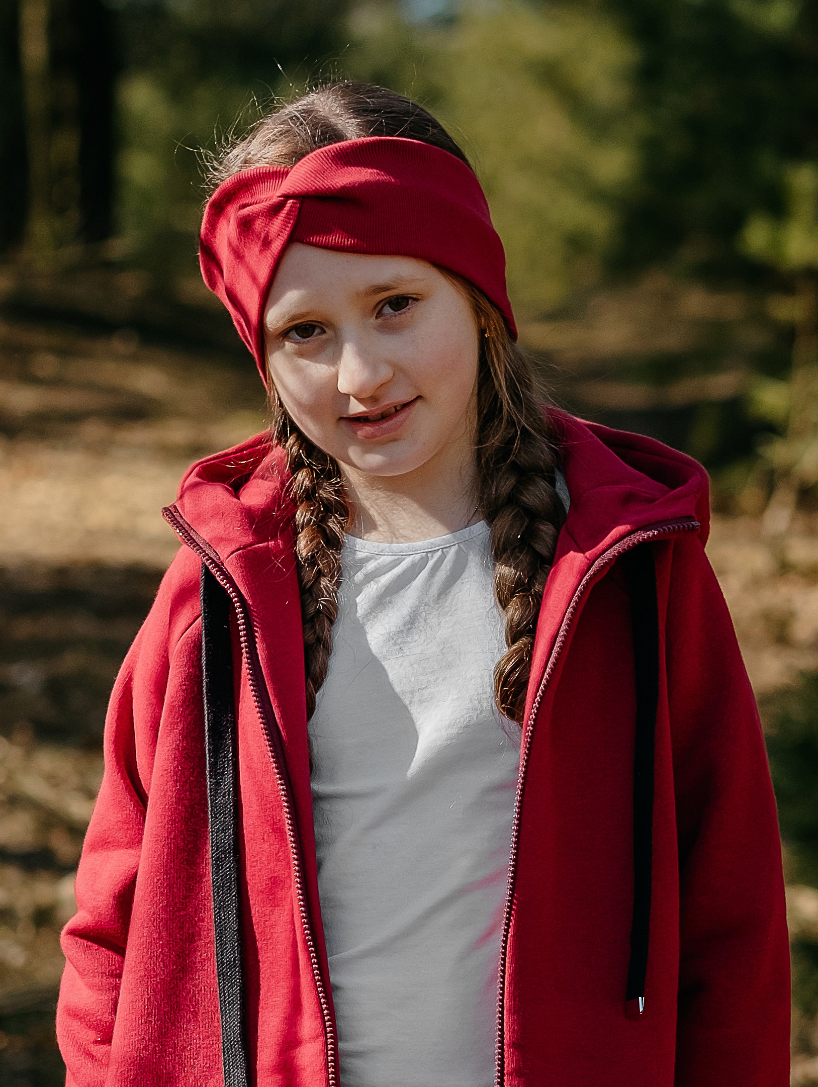 TWIST - opaska kolor Bordo