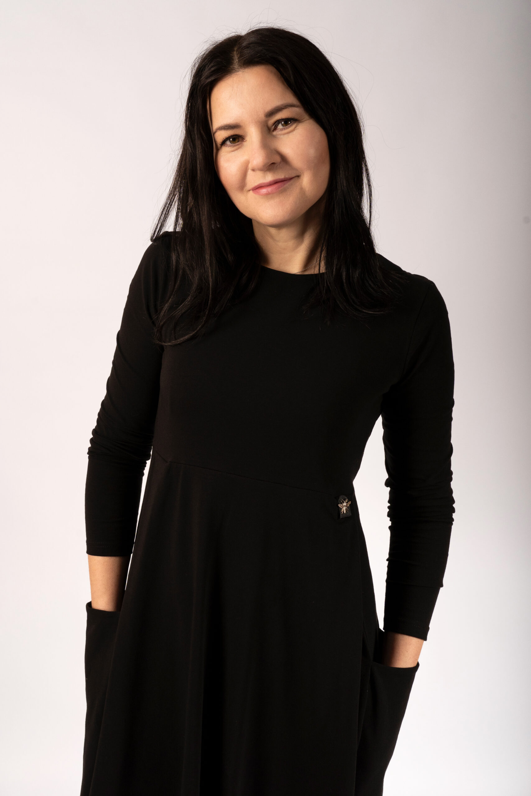 DONA - sukienka bombka kolor Czarny - obrazek 4