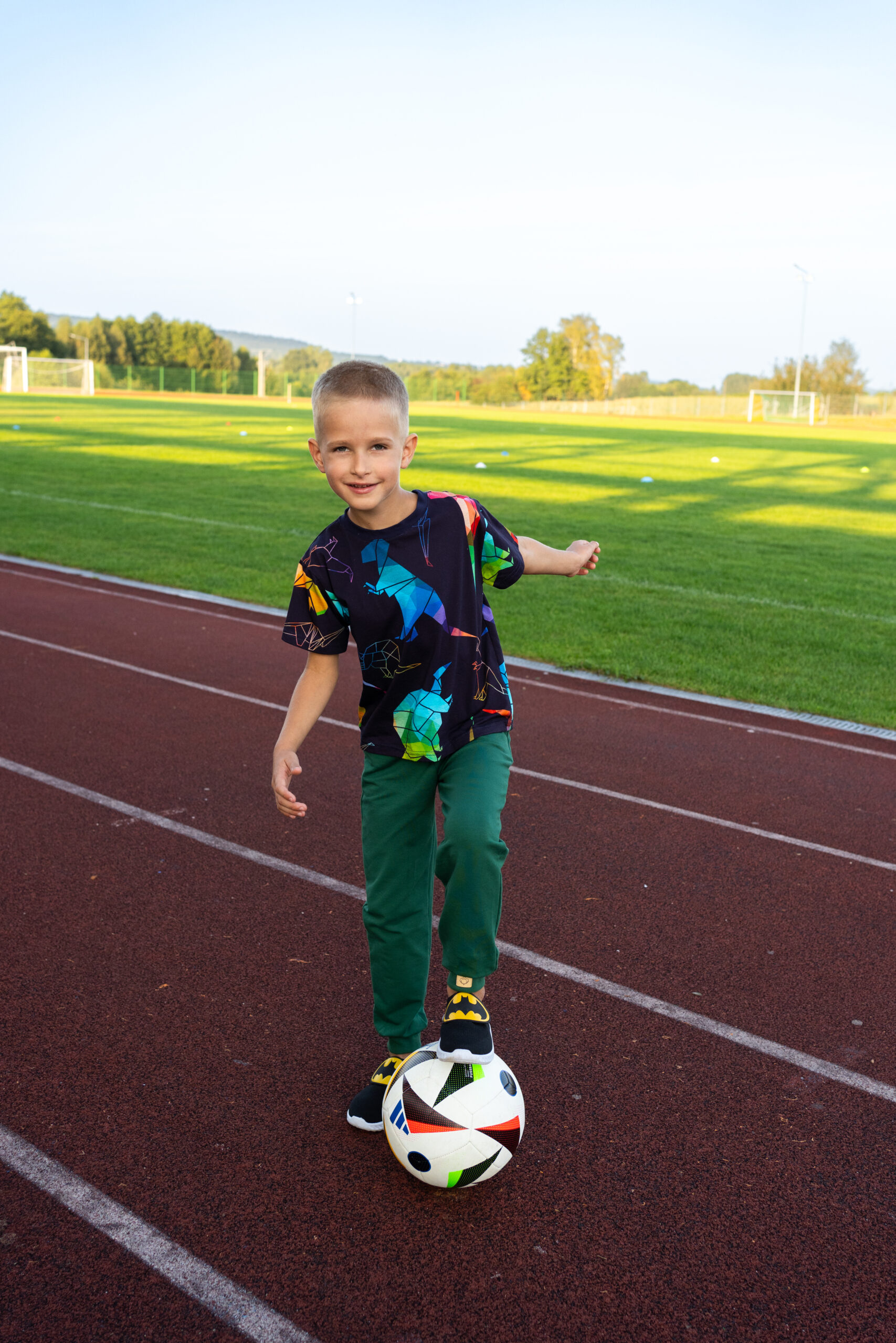 Koszulka Dinozaury kolor granat