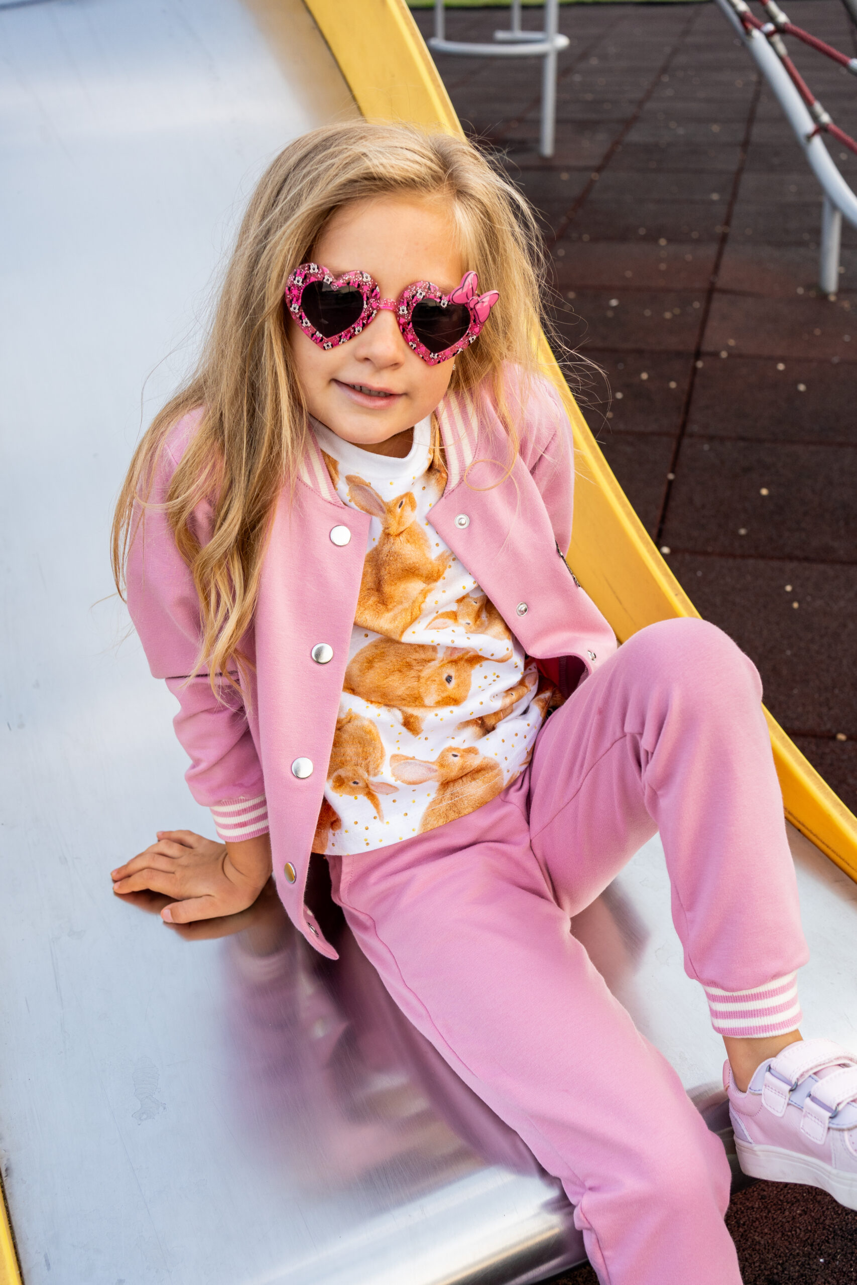 Bomberka B+spodnie B komplet dresowy kolor Pastelowy Róż