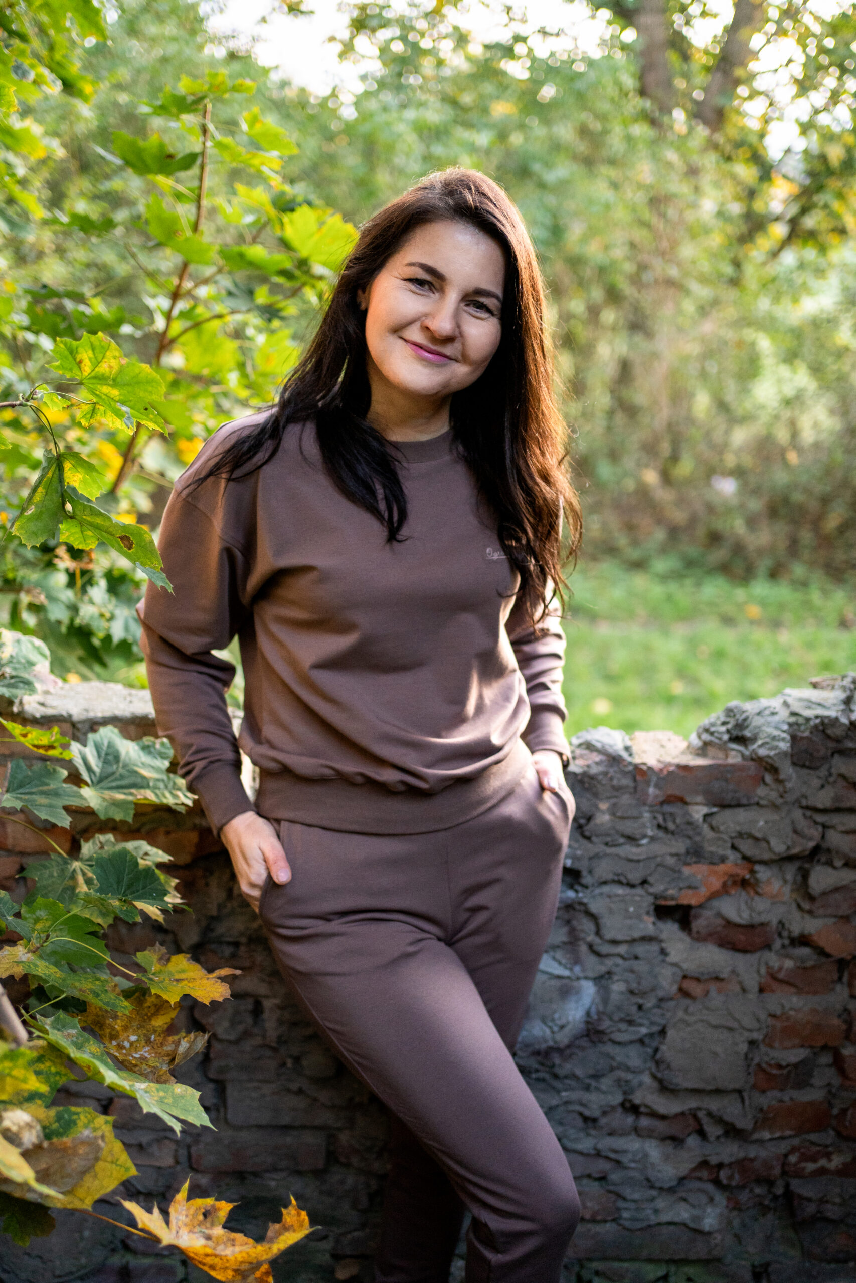 Komplet dresowy BASIC kolor Jasny Brąz - obrazek 2
