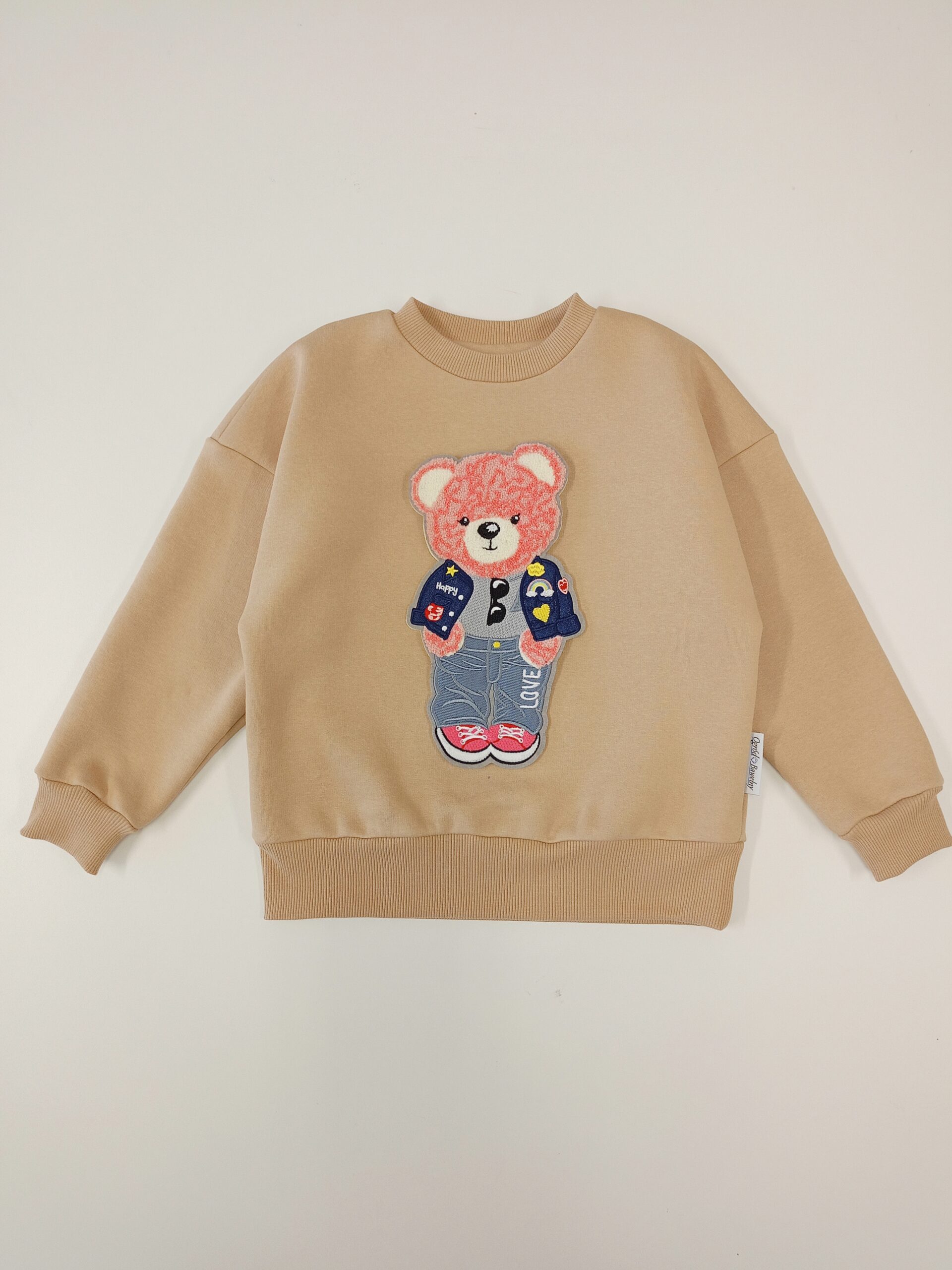 Bluza dziecięca Różowy Big Miś - kolor Beż