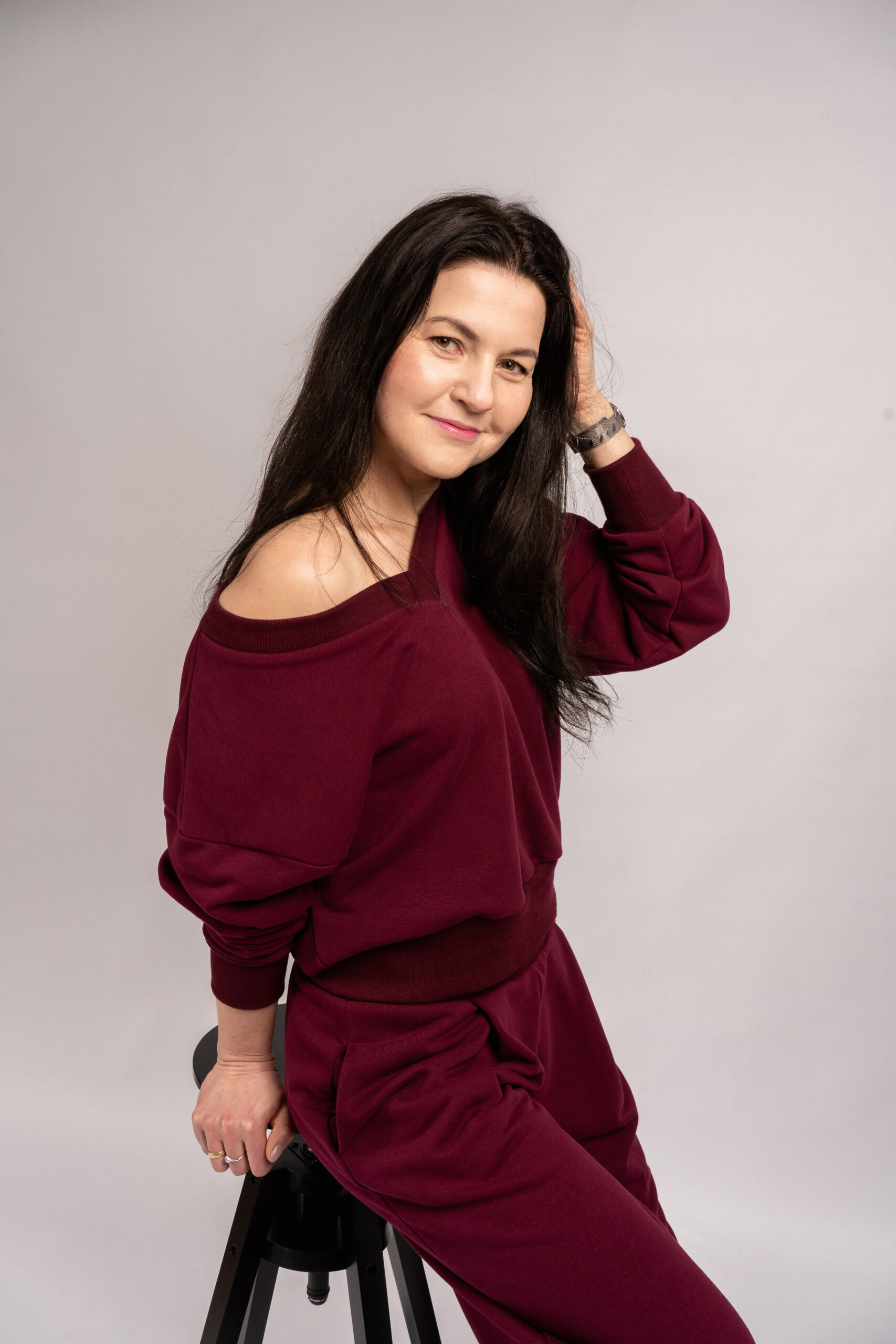 Komplet dresowy LIDIA kolor Burgund - obrazek 7