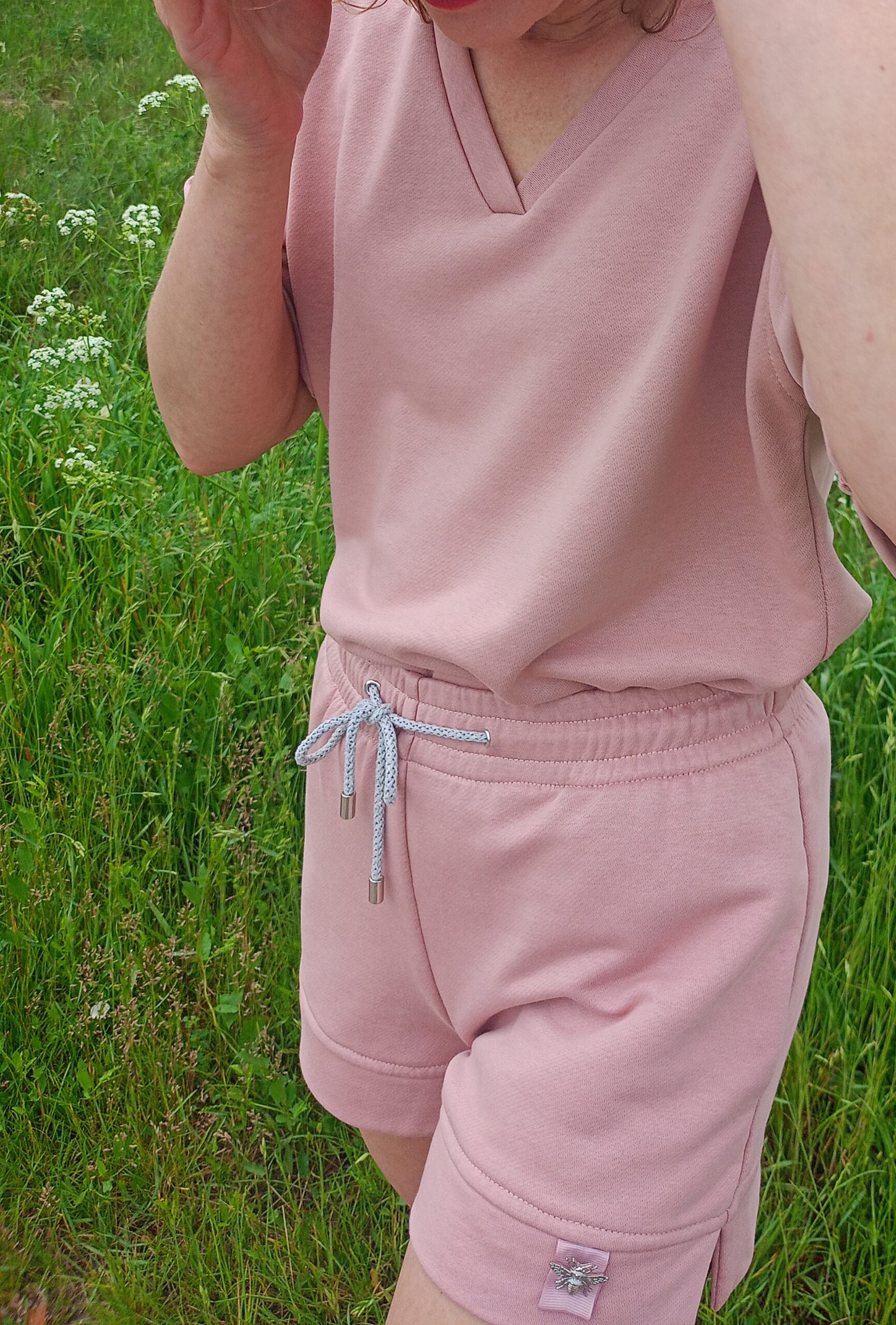 Bluza dresowa z krótkim rękawem Jantar Wenecki Róż