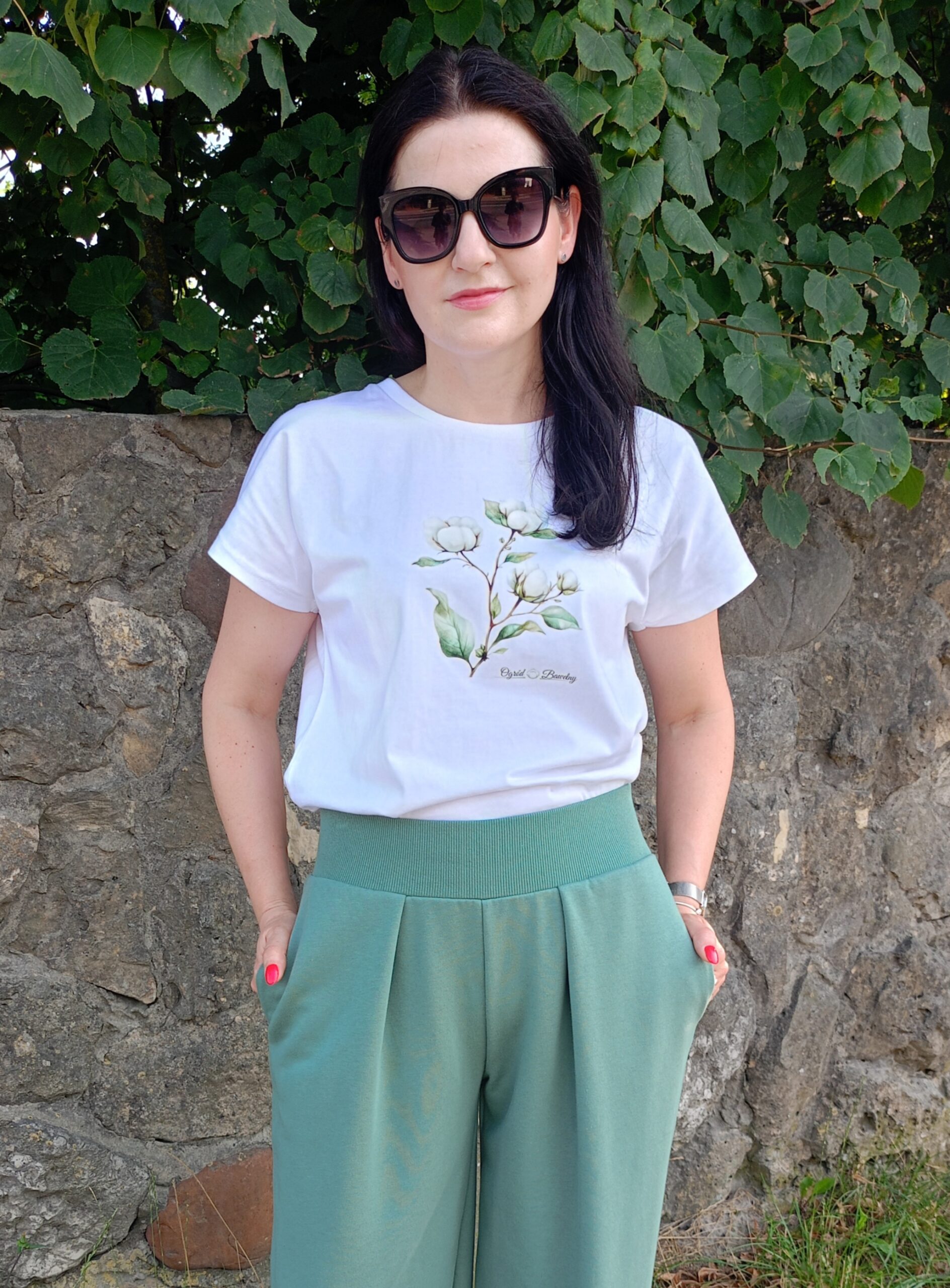 Bawełniany T-shirt Ogród Bawełny