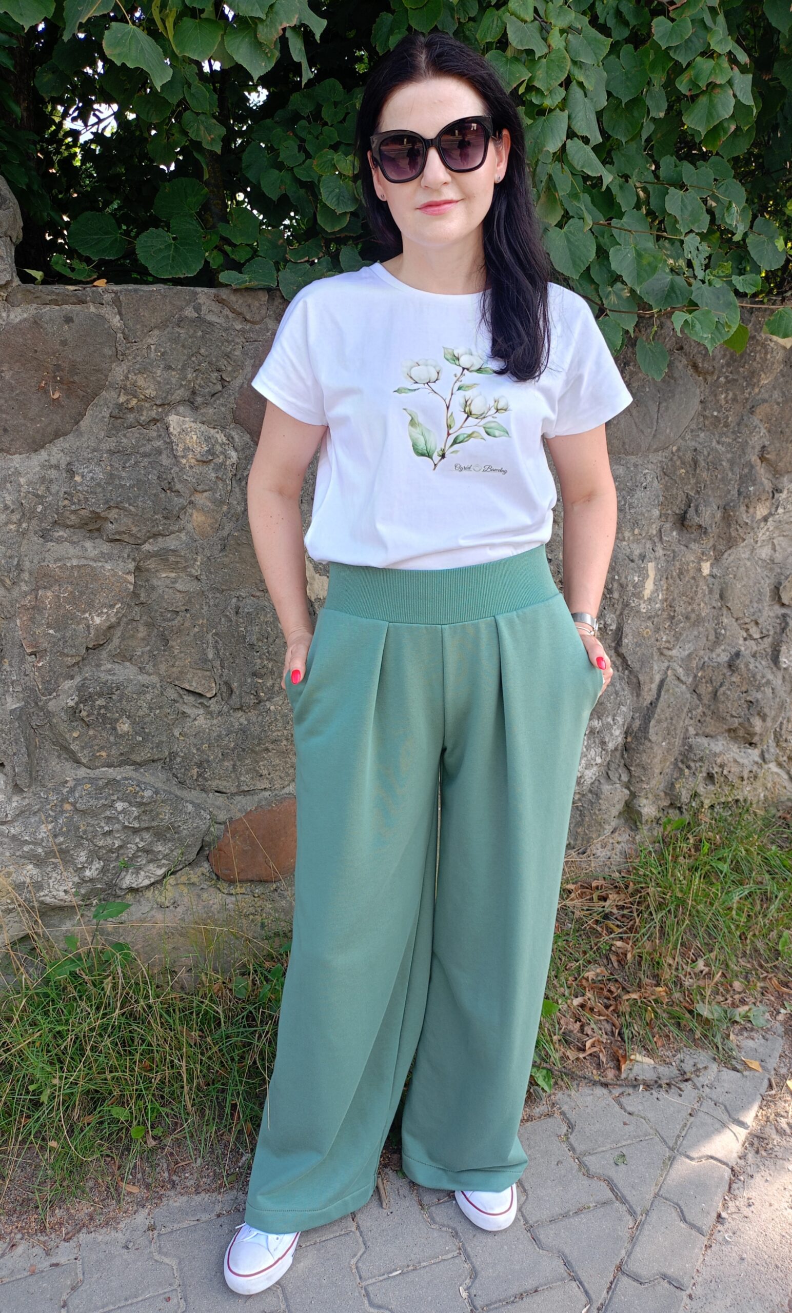 Spodnie LIDIA kolor Szałwia